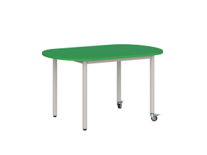 Stolik mobilny szkolno-przedszkolny, blat owalny 1200x700 (Nr 4, 5, 6)